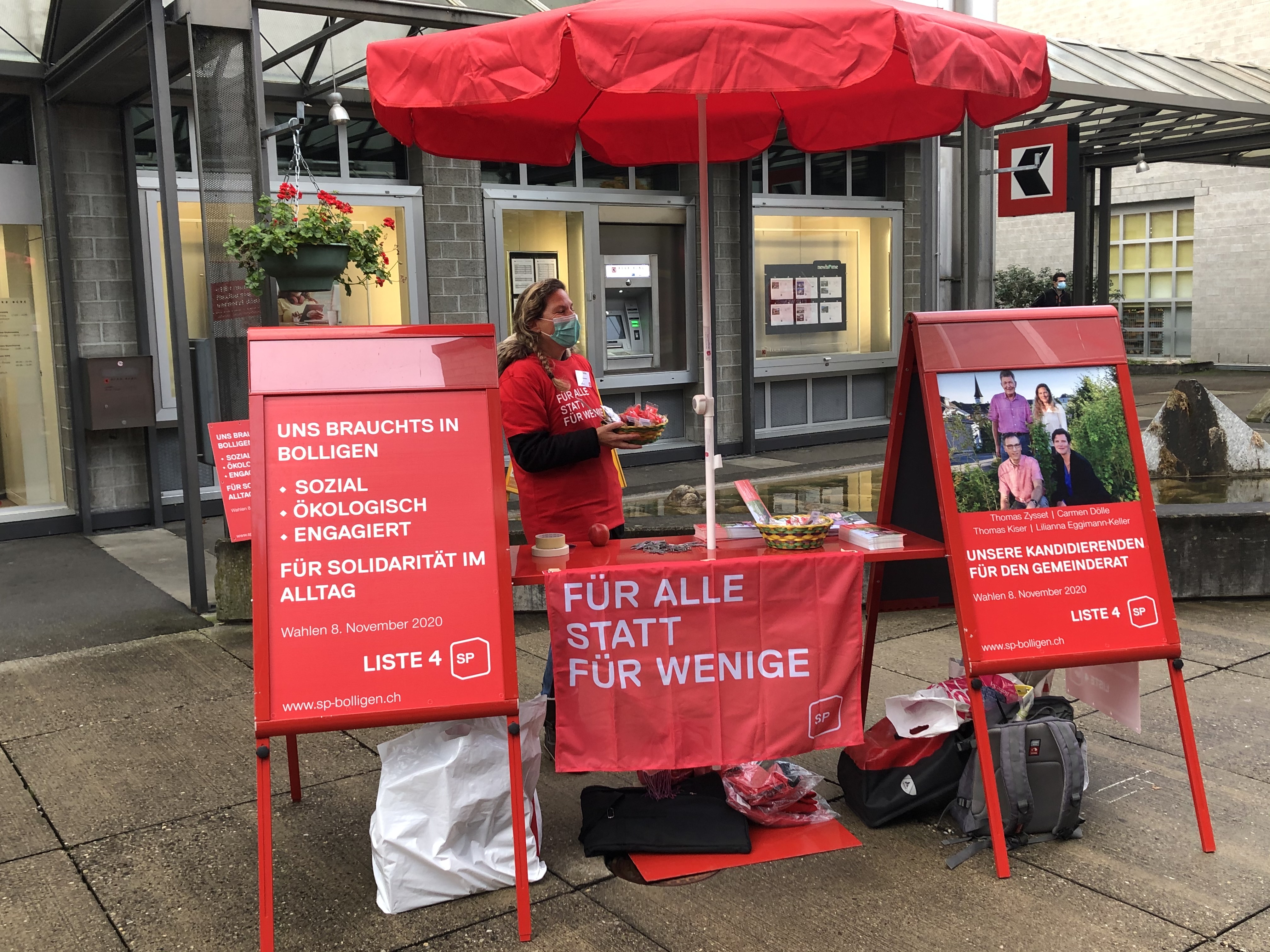 Parteienanlass im Dorfmärit (17.10.2020), Bild: hjm